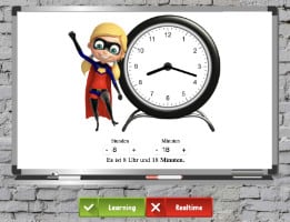 Interaktive Uhr online Superwoman 