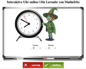 Lernuhr kostenlos downloaden bei Mathefritz