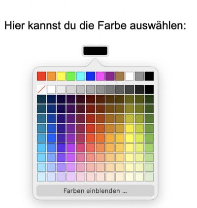 Select color for your pixel art