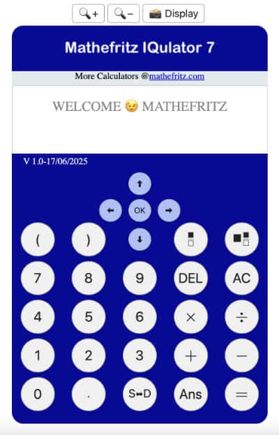 Mathefritz online Taschenrechner