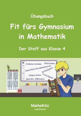 Buch Fit fürs Gymnasium in Mathe, der Stoff der Klasse 4 in einem Übungsbuch